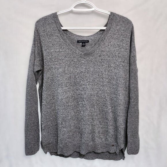 Grey V Neck Sweater for Men - Picture 1 of 5